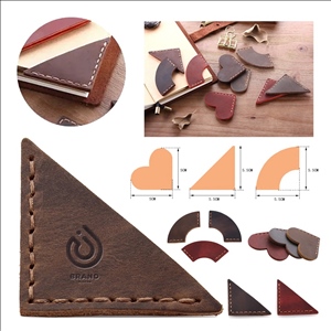 Genuine Leather Bookmarker Vintage Mini Triangle Page Corner